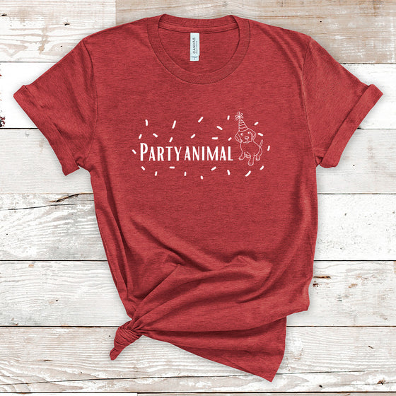 Party Animal Short Sleeve Tee Shirt For Pet Lovers